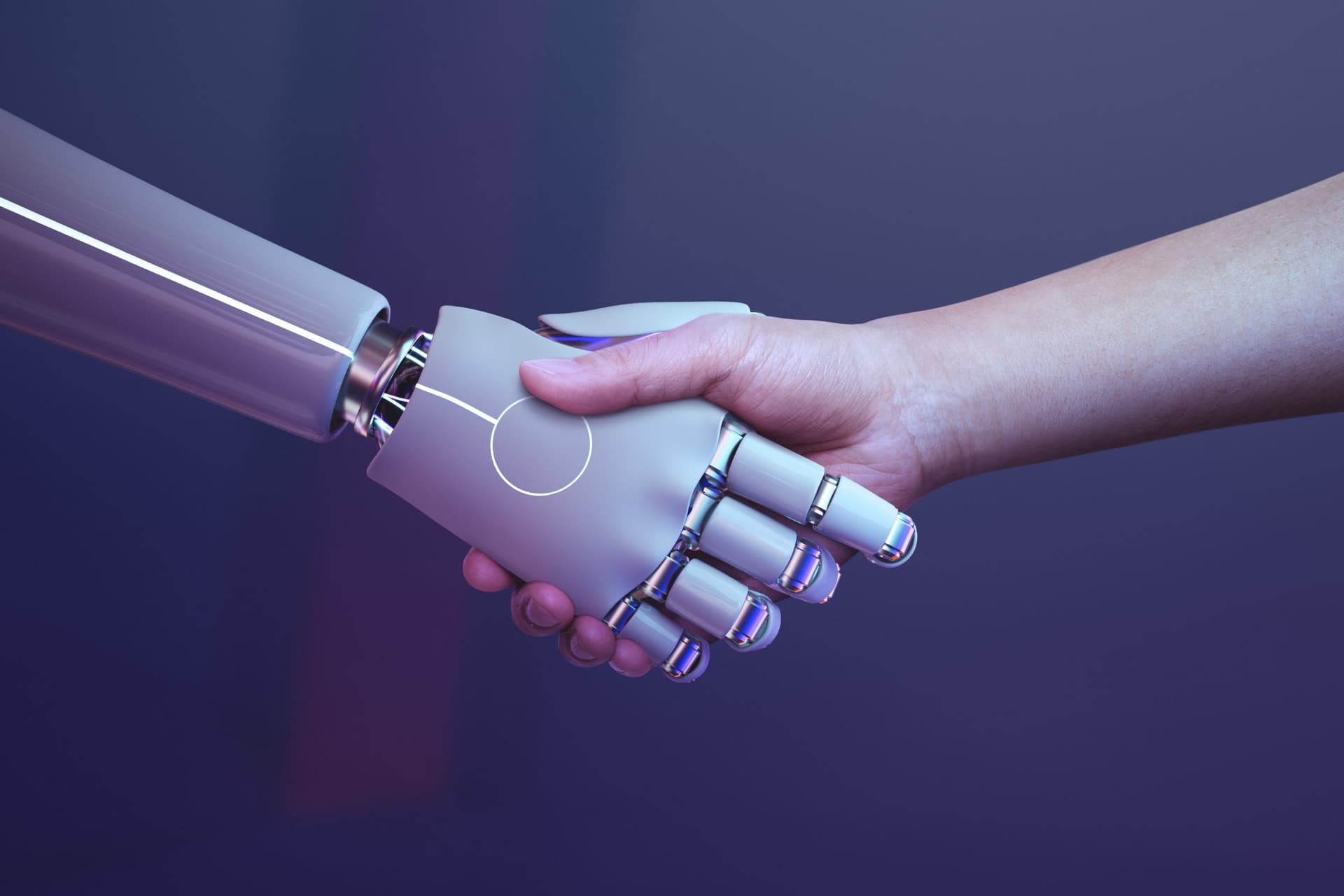 AI and human handshake
